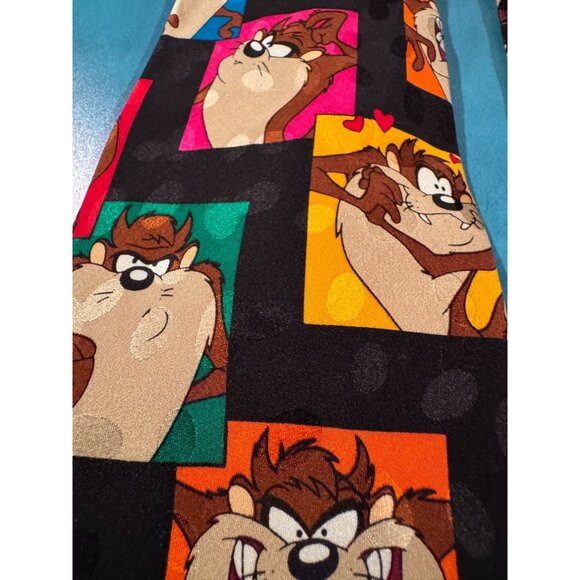 Lot of 2 Vintage Looney Tunes Taz Silk Neckties – Tasmanian Devil Cartoon‎ Print - Picture 12 of 13